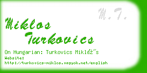 miklos turkovics business card